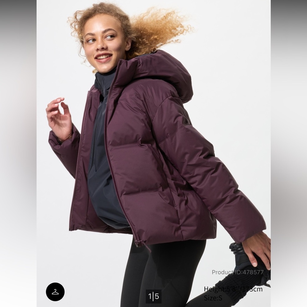 ‼️NEW Uniqlo Seamless Wine Puffer Down Parka Jacket